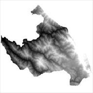 نقشه مدل رقومی ارتفاعی (DEM) شهرستان پاوه (واقع در استان کرمانشاه)