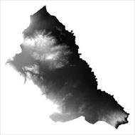 نقشه مدل رقومی ارتفاعی (DEM) شهرستان ماکو (واقع در استان آذربایجان غربی)