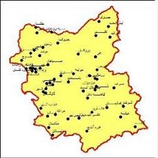 شیپ فایل شهرهای استان آذربایجان شرقی به صورت نقطه ای