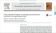 استفاده از اعمال بودجه بندي ها براي برنامه ريزي و اجراي ارزيابي: یک مطالعه تجربی