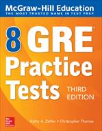 کتاب McGraw-Hill Education 8 GRE Practice Tests - ویرایش سوم (2018)
